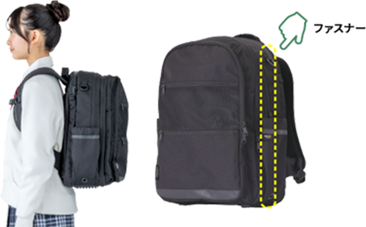 29リットルのスマートタイプのリュック