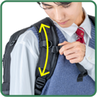 上下に動かして高さを調整する様子