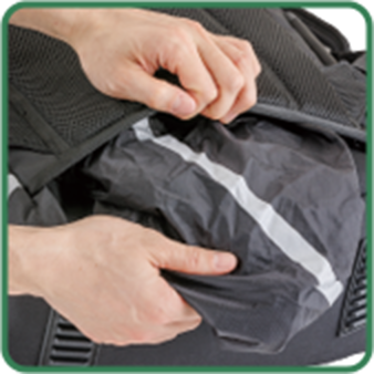 取り外せるレインカバー